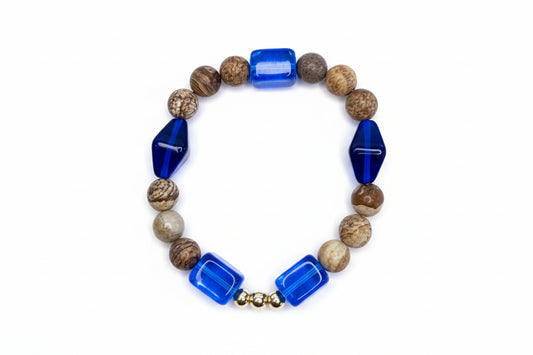 Blue Glass + Jasper