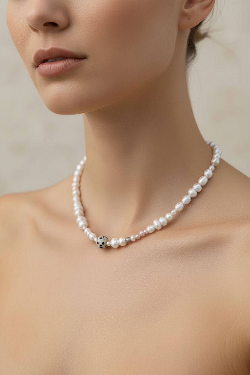 Dalmatian Pearl Necklace