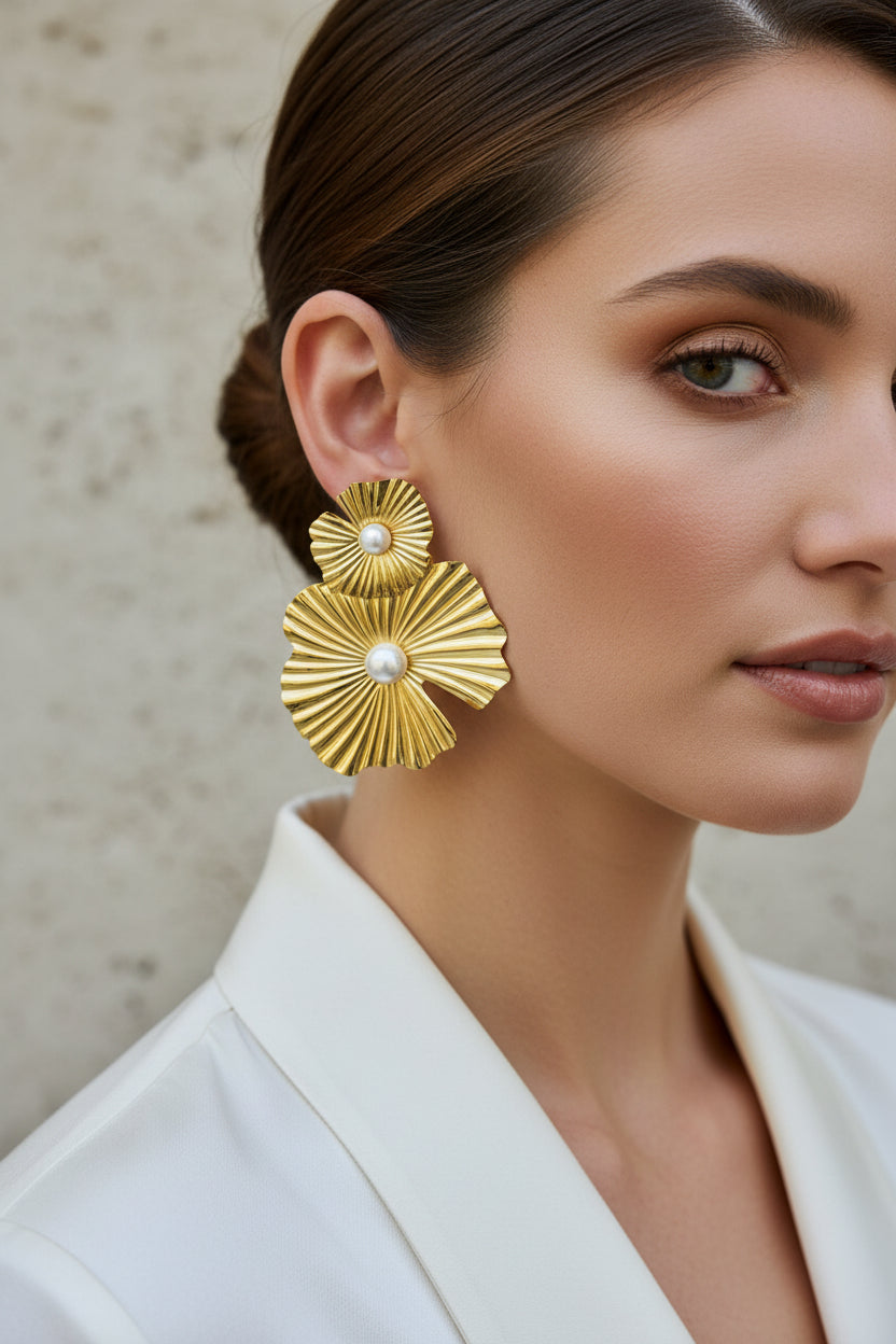 Golden Bloom Earring