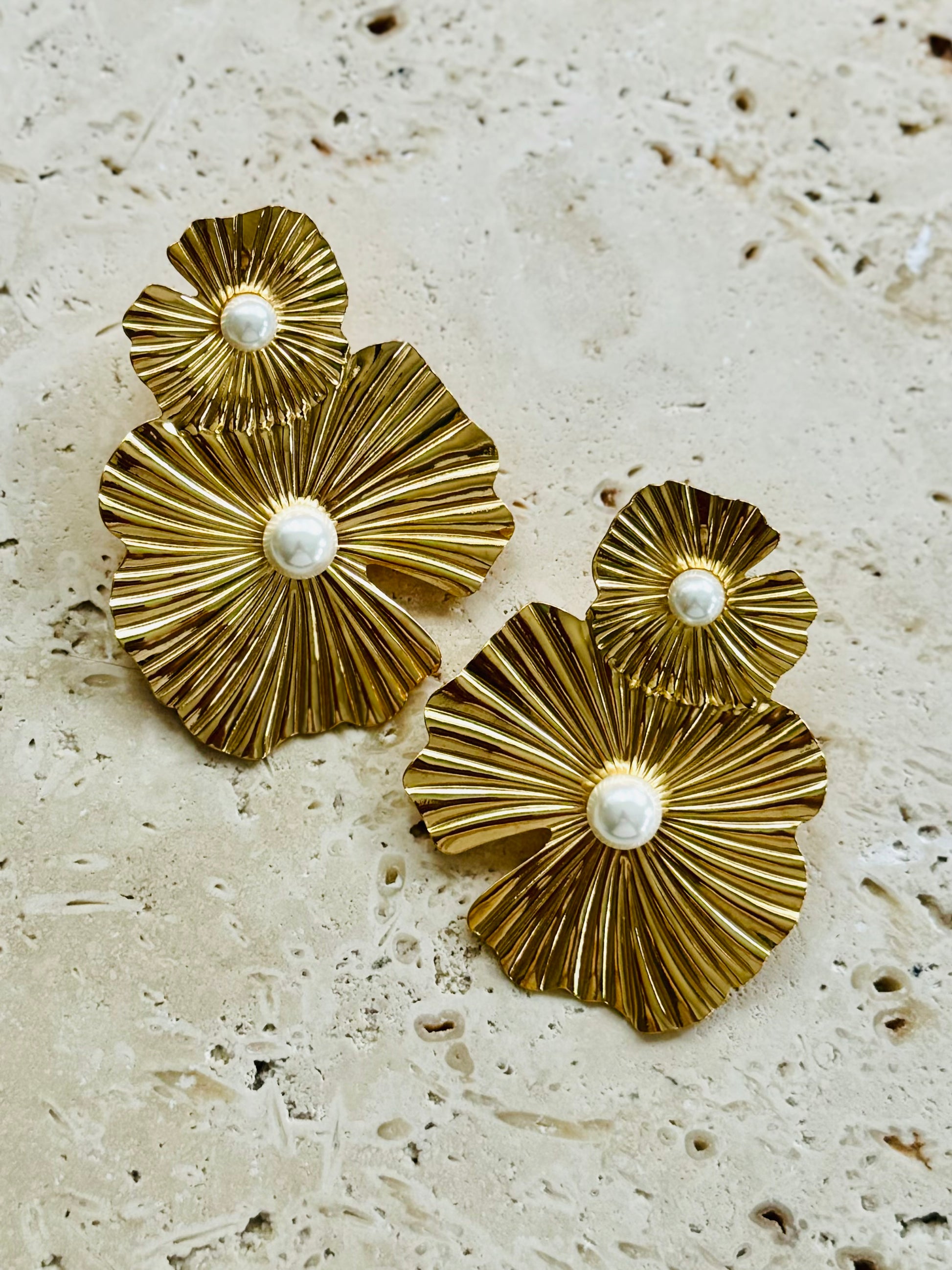 Golden Bloom Earring